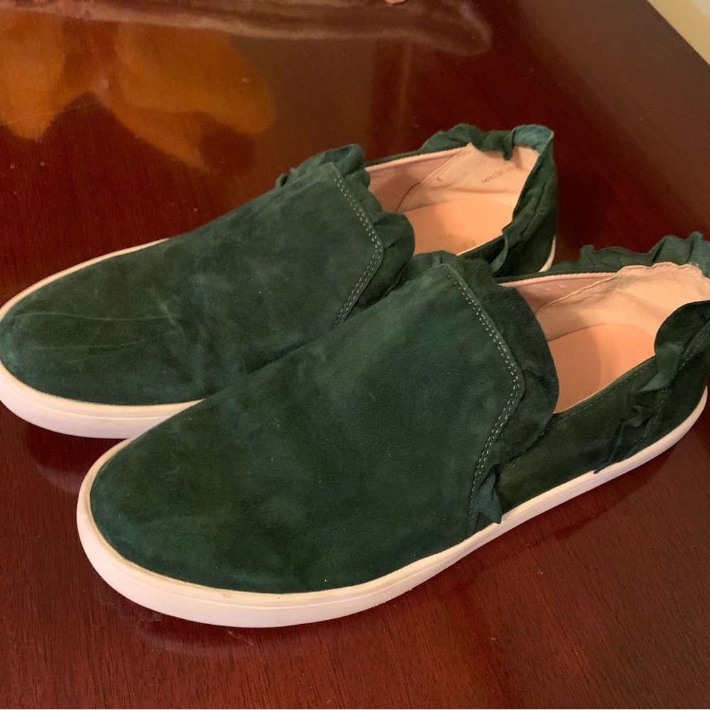 Kate Spade dark Green Velvet flats
